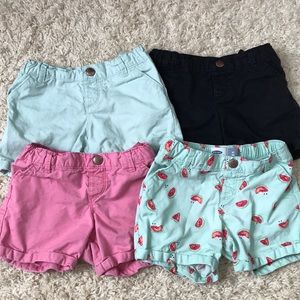 4 pairs of 5t adjustable waist shorts